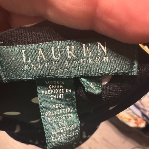 Ralph Lauren Black and White Polka Dot Midi Dress - Picture 4 of 4